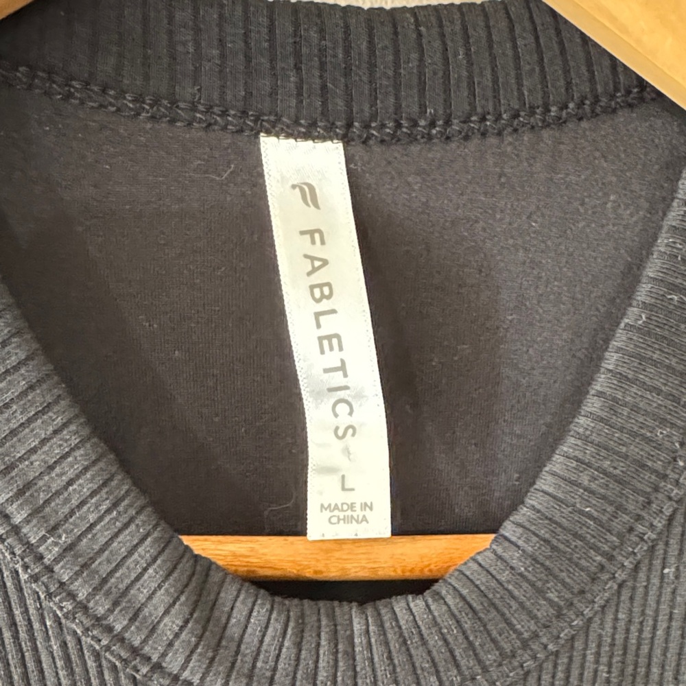 Fabletics Black Ribbed Tank Top - Picture 2 of 3